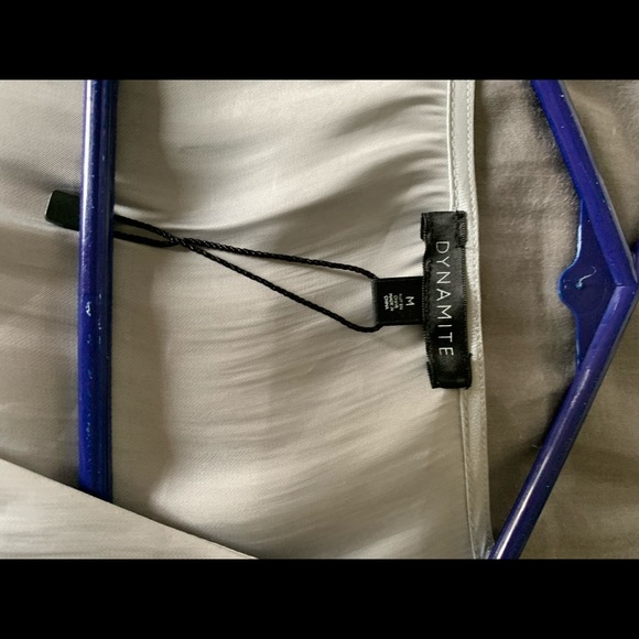 (2for$25) Dynamite Silver M Blouse Top - Picture 5 of 5